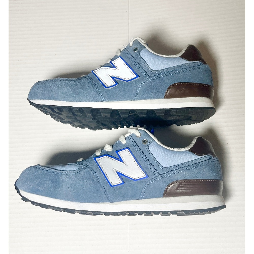 New Balance 574 Sneakers Mens 6 Blue Cruisin Pack Chambray Suede Womens 8